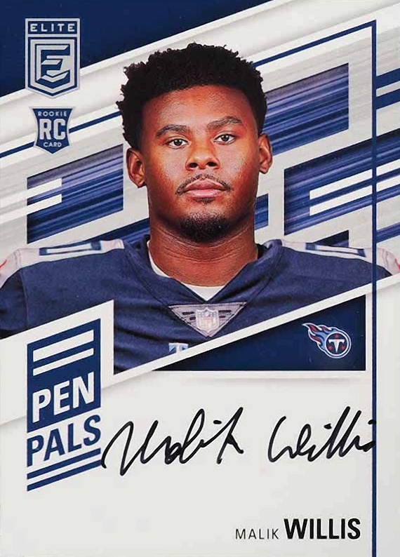 2022 Panini Donruss Elite Pen Pals Autographs Malik Willis #PPMW Football Card