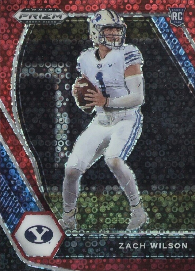 2021 Panini Prizm Draft Picks Zach Wilson #105 Football Card