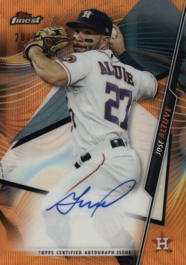 2020 Finest Autographs Jose Altuve #FAJA Baseball Card