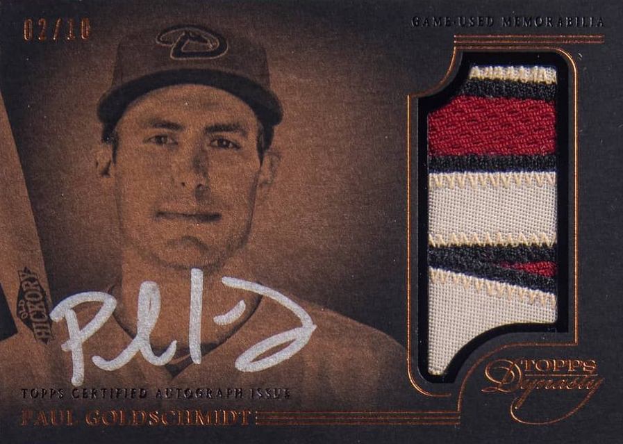 2014 Topps Dynasty Autograph Patch Paul Goldschmidt #APPG3 Baseball Card