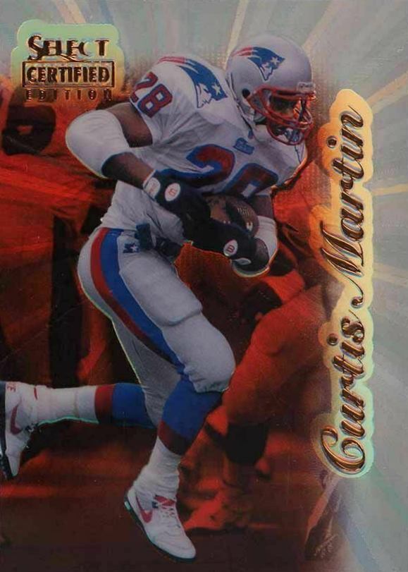 1996 Select Certified Premium Stock Curtis Martin #77 Football Card