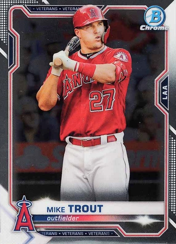 2021 Bowman Chrome Mike Trout #54 Baseball Card