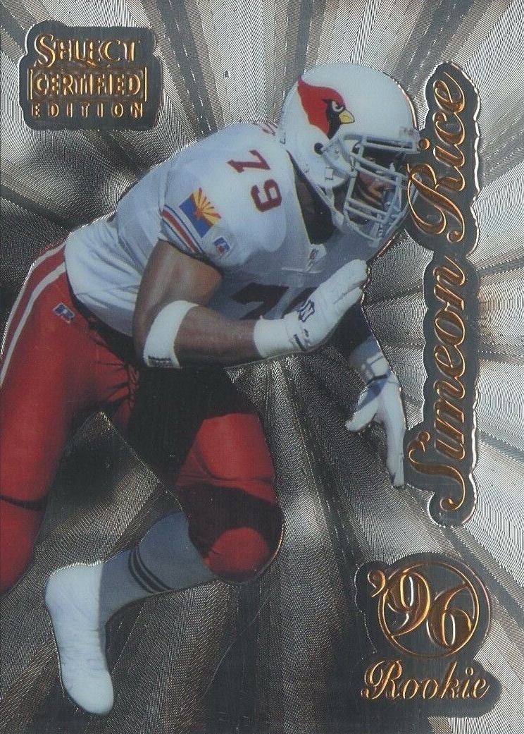 1996 Select Certified Premium Stock Simeon Rice #103 Football Card