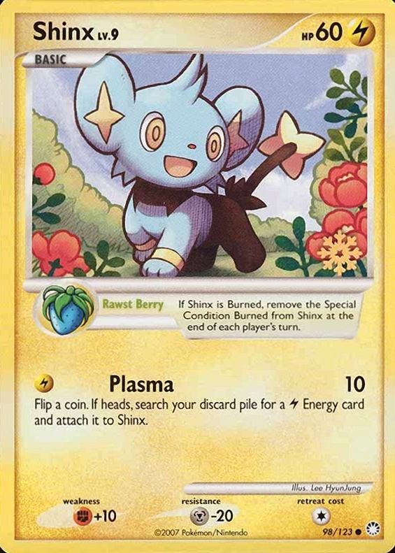 2007 Pokemon Diamond & Pearl Mysterious Treasures Shinx #98 TCG Card