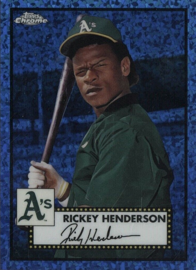 2021 Topps Chrome Platinum Anniversary Rickey Henderson #501 Baseball Card