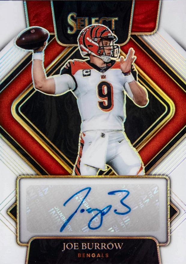 2021 Panini Select Signatures Prizm Joe Burrow #SIPJBU Football Card