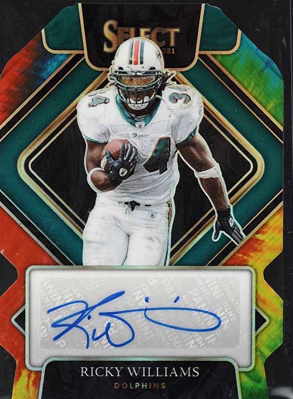 2021 Panini Select Signatures Prizm Ricky Williams #SIPRWI Football Card