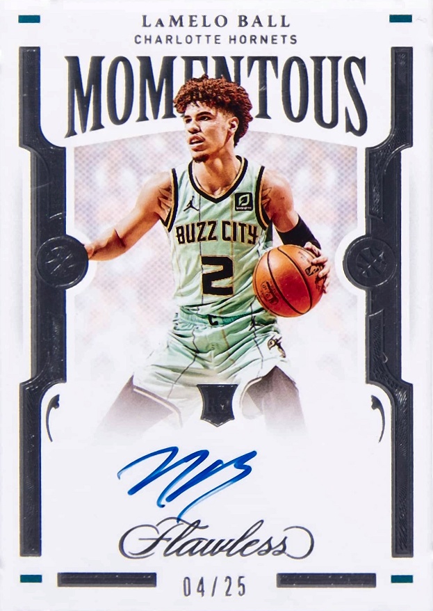 2020 Panini Flawless Momentous Autographs LaMelo Ball #MOMLMA Basketball Card