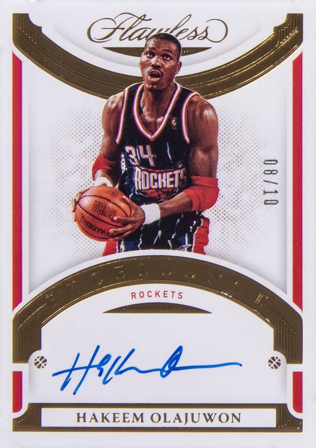 2020 Panini Flawless Excellence Signatures Hakeem Olajuwon #EXSHAK Basketball Card