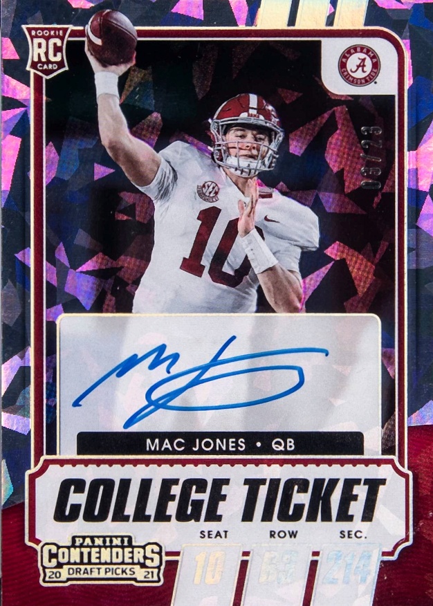 2021 Panini Contenders Draft Picks Mac Jones #111 Football Card