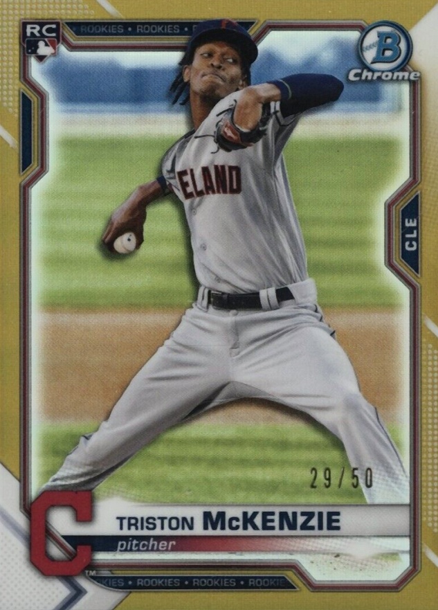 2021 Bowman Chrome Triston McKenzie #6 Baseball Card