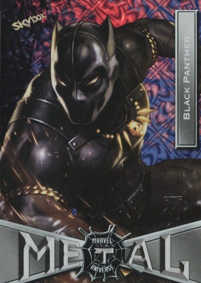 2022 Skybox Marvel Metal Universe Spider-Man Black Panther #11 Non-Sports Card