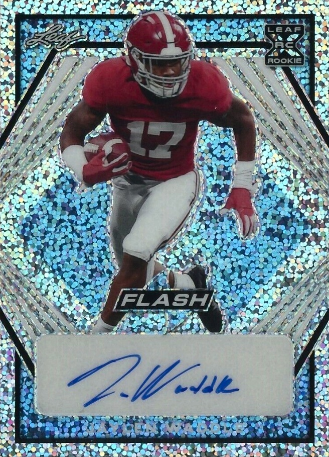 2021 Leaf Flash Autographs Jaylen Waddle #JW1 Football Card