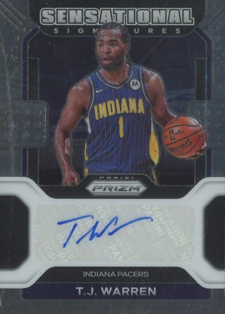 2021 Panini Prizm Sensational Signature T.J. Warren #SSTJW Basketball Card