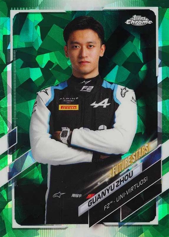 2021  Topps Chrome Formula 1 Sapphire Edition Guanyu Zhou #61 Other Sports Card