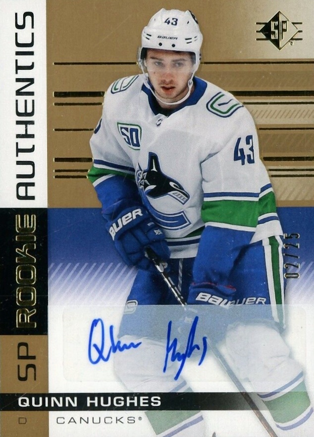 2019 SP Quinn Hughes #136 Hockey Card