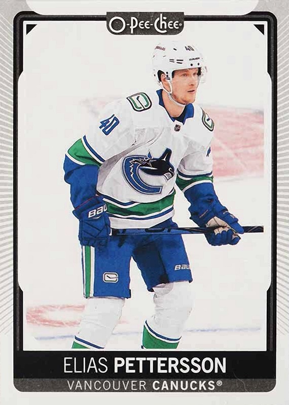 2021 O-Pee-Chee Elias Pettersson #496 Hockey Card