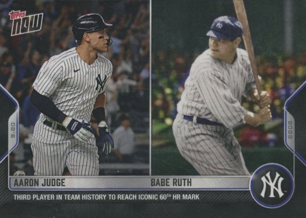 2022 Topps Now Aaron Judge/Babe Ruth #931 Baseball Card