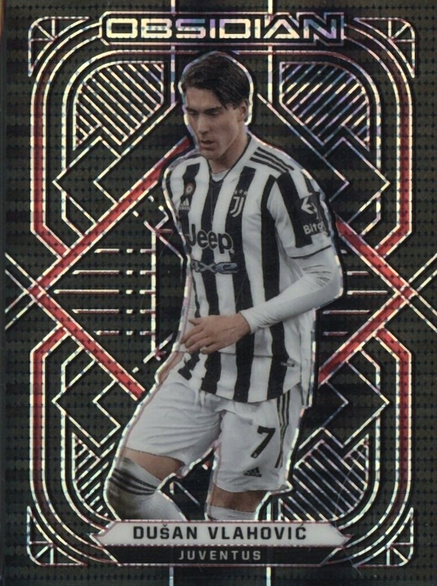 2021 Panini Obsidian Dusan Vlahovic #146 Soccer Card