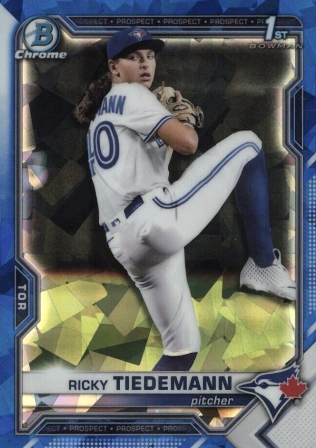 2021 Bowman Draft Chrome Sapphire Edition Ricky Tiedemann #BDC89 Baseball Card