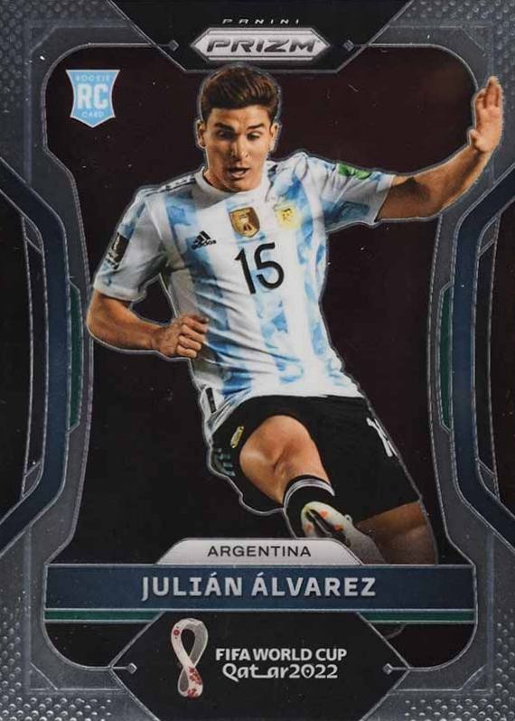 2022 Panini Prizm World Cup Qatar Julian Alvarez #4 Soccer Card