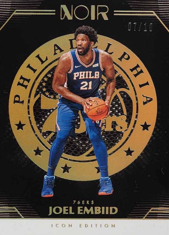 2019 Panini Noir Joel Embiid #75 Basketball Card