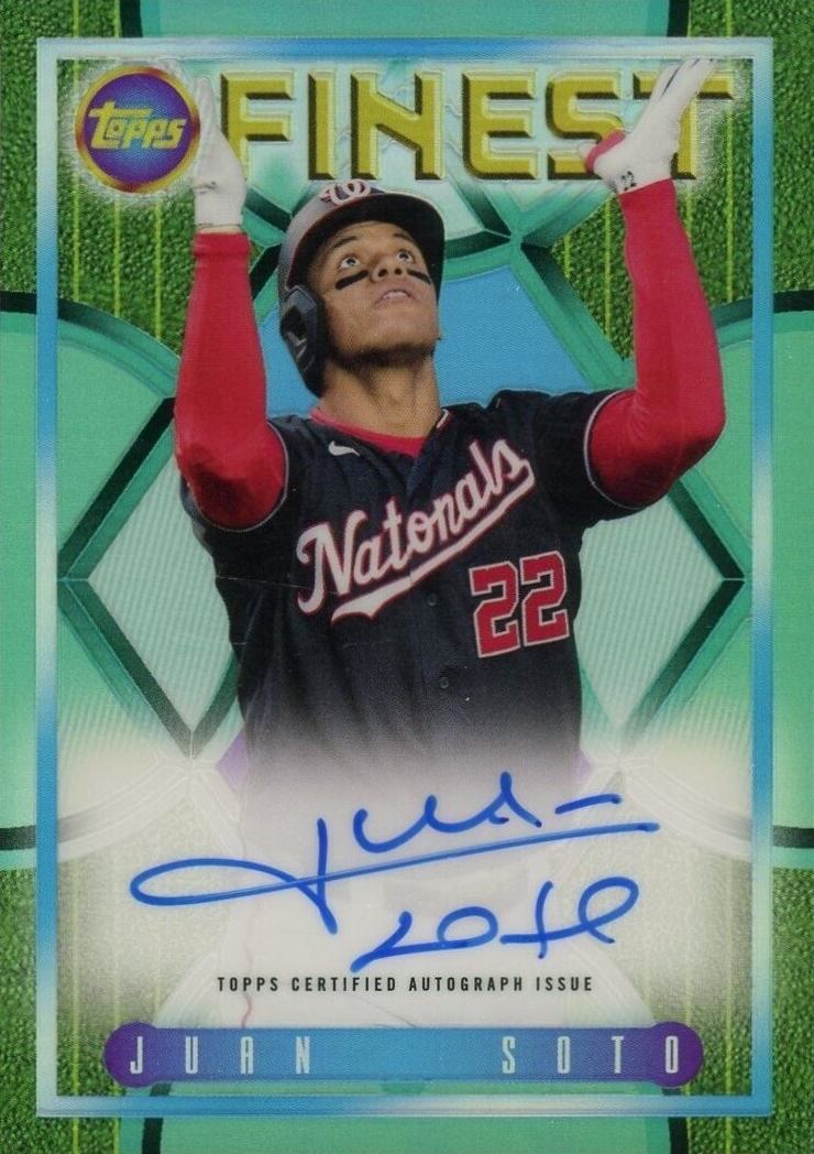 2022 Topps Finest Flashbacks 1995 Finest Autograph Juan Soto #JS Baseball Card