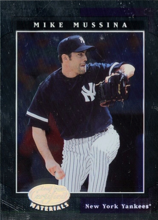 2001 Leaf Certified Materials Mike Mussina #45 Baseball Card