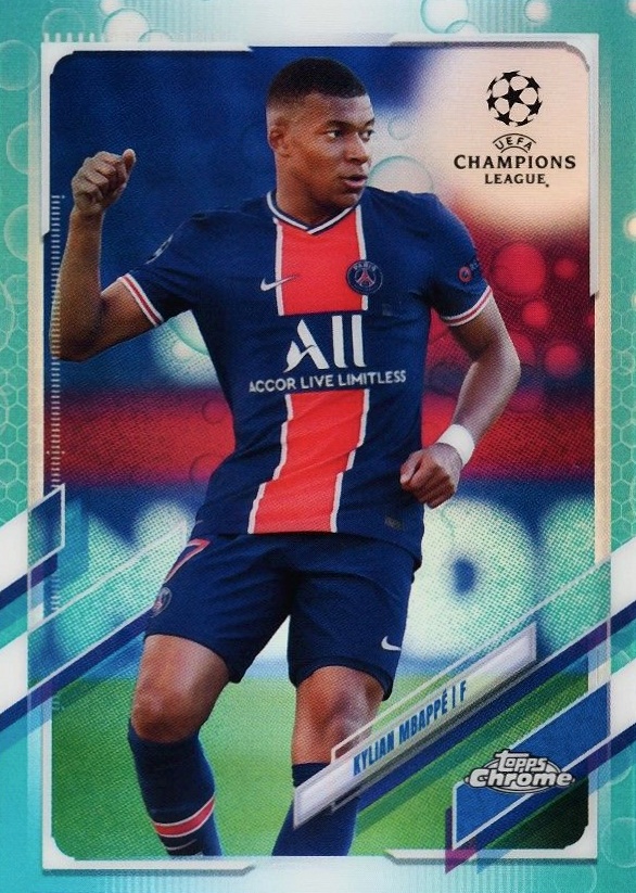 2020 Topps Chrome UEFA Champions League Kylian Mbappe #95 Soccer Card