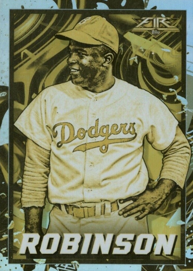 2022 Topps Fire Jackie Robinson #174 Baseball Card