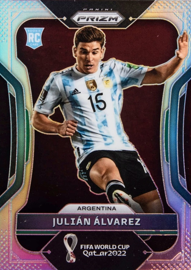 2022 Panini Prizm World Cup Qatar Julian Alvarez #4 Soccer Card