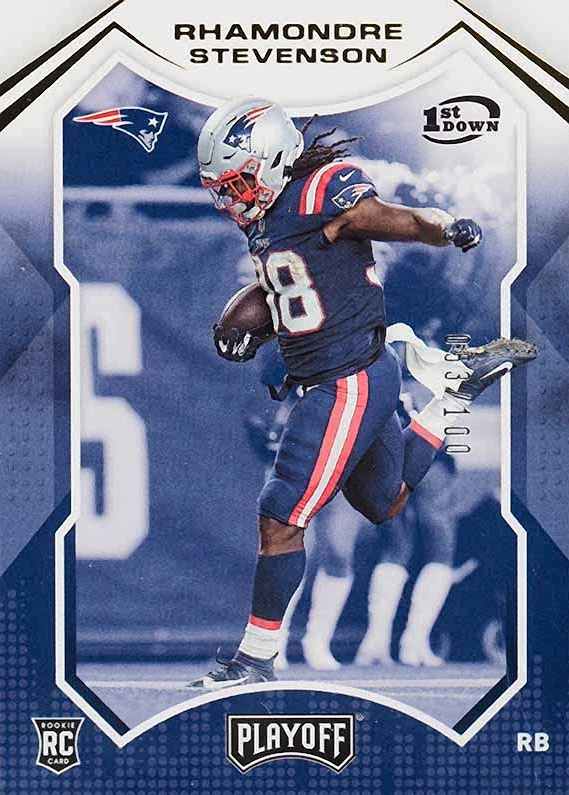 2021 Panini Playoff Rhamondre Stevenson #233 Football Card