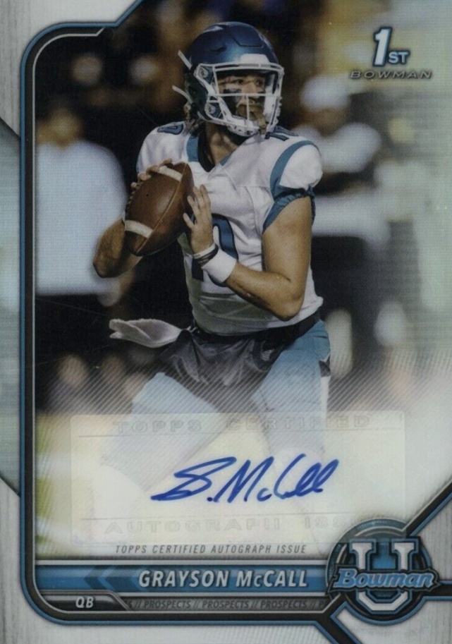 2021 Bowman University Chrome Prospect Autographs Grayson Mccall #GMC Football Card