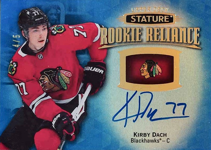 2019 Upper Deck Stature Rookie Reliance Kirby Dach #RR-39 Hockey Card