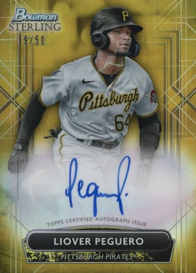 2022 Bowman Sterling Prospect Autographs Liover Peguero #PALP Baseball Card