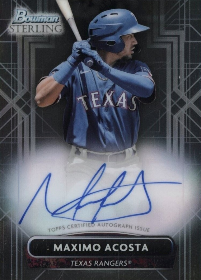 2022 Bowman Sterling Prospect Autographs Maximo Acosta #PAMA Baseball Card