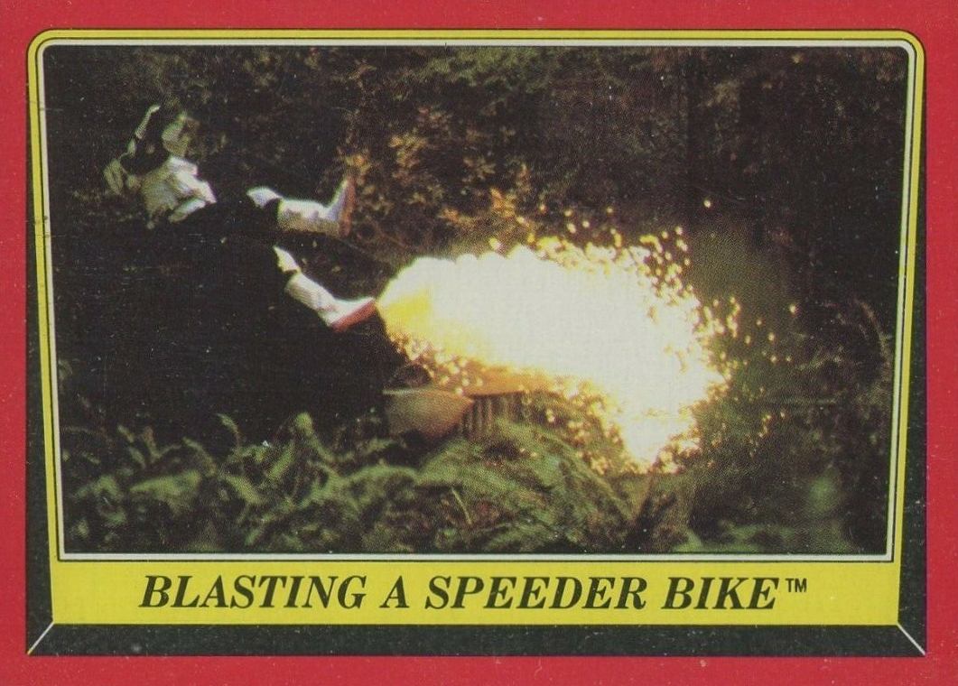 1983 Star Wars Return of the Jedi Blasting a Speeder #70 Non-Sports Card