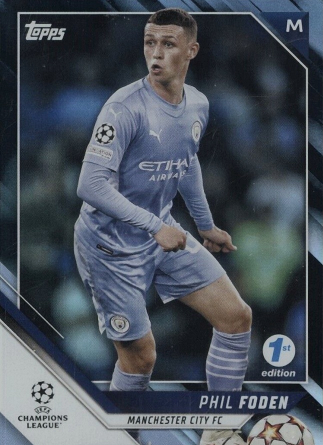 2021 Topps UEFA Champions League 1st Edition Phil Foden #76 Soccer Card