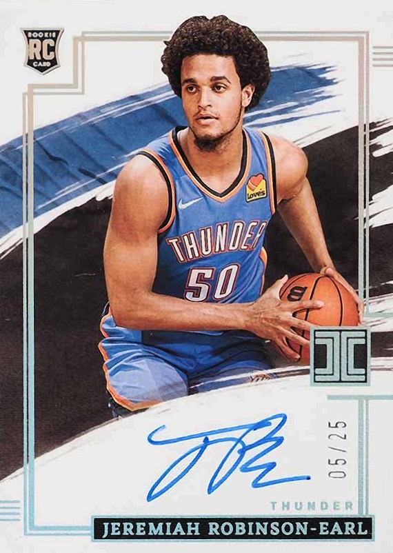 2021 Panini Impeccable Rookie Autographs Jeremiah Robinson-Earl #RAJRE Basketball Card