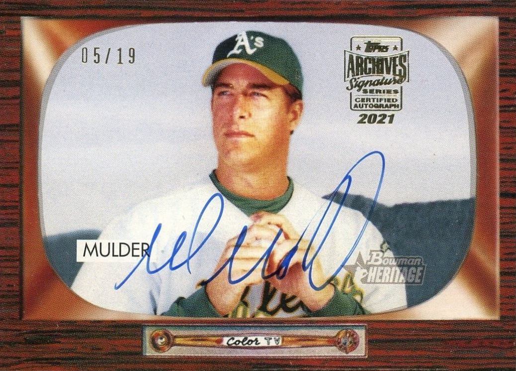 2021 Topps Archives Signature Series Retired Mark Mulder #150 Baseball Card