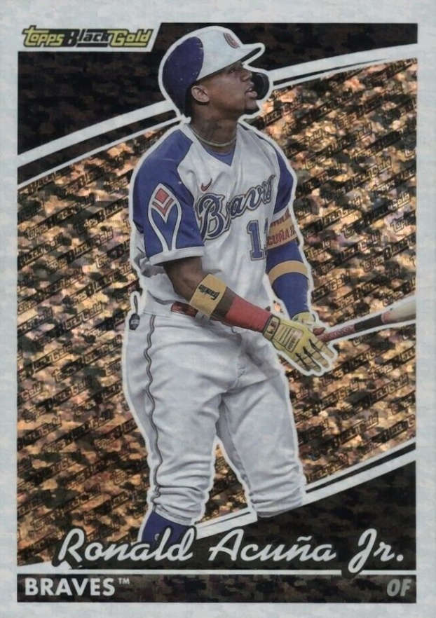 2022 Topps Update Black Gold Ronald Acuna Jr. #BG4 Baseball Card