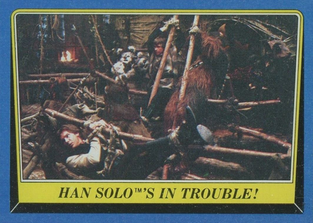 1983 Star Wars Return of the Jedi Han Solo in Trouble #195 Non-Sports Card