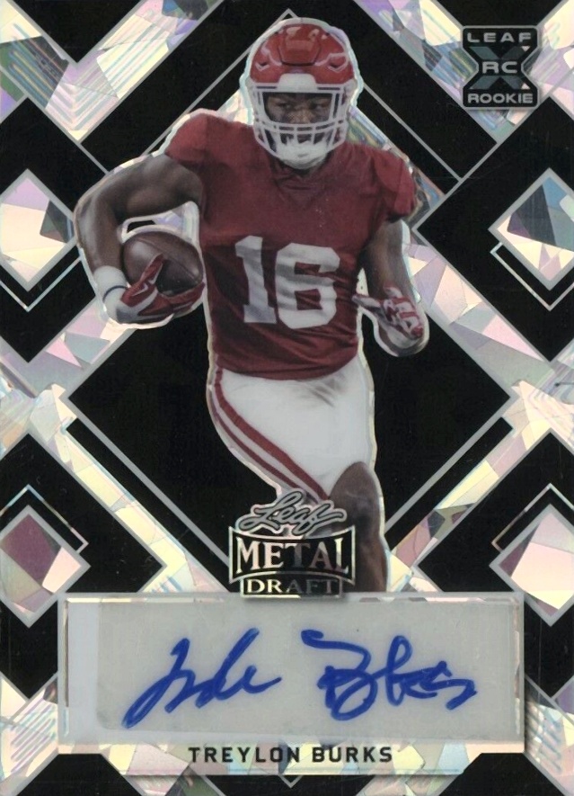 2022 Leaf Metal Draft Autographs Treylon Burks #BATB1 Football Card