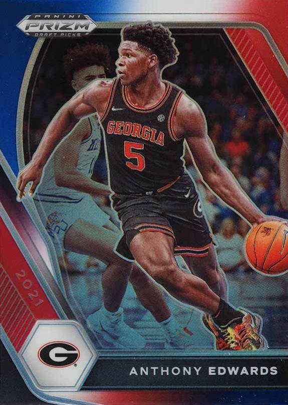 2021 Panini Prizm Draft Picks Anthony Edwards #65 Basketball Card