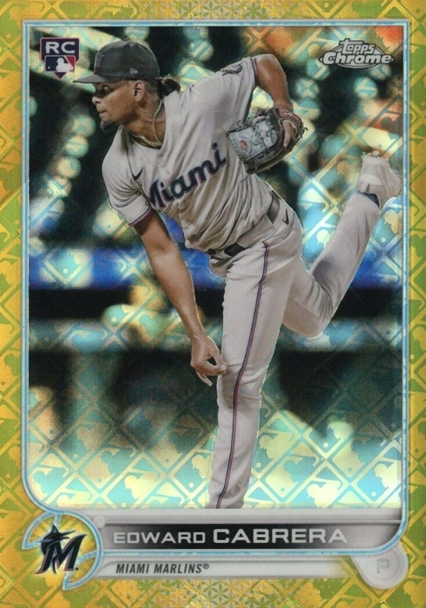 2022 Topps Chrome Logofractor Edition Edward Cabrera #88 Baseball Card