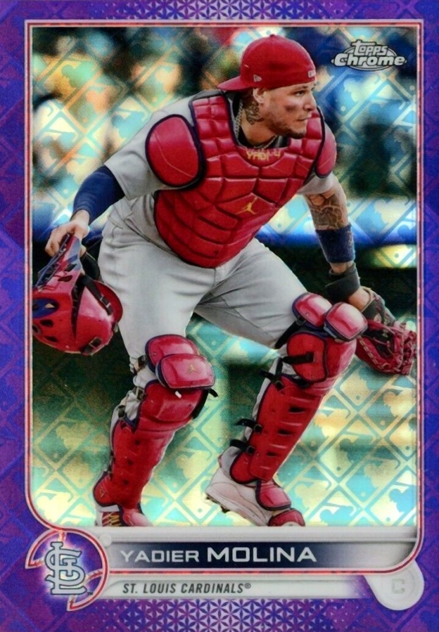 2022 Topps Chrome Logofractor Edition Yadier Molina #6 Baseball Card