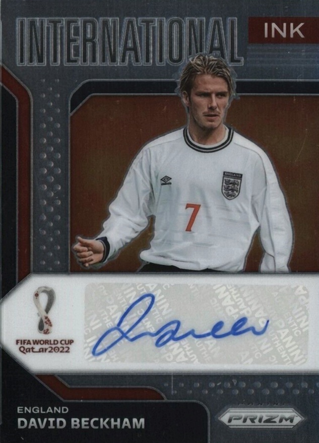 2022 Panini Prizm World Cup Qatar International Ink David Beckham #IDBE Soccer Card