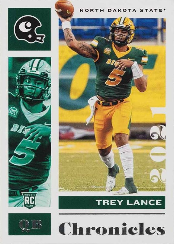 2021 Panini Chronicles Draft Picks Trey Lance #3 Football Card