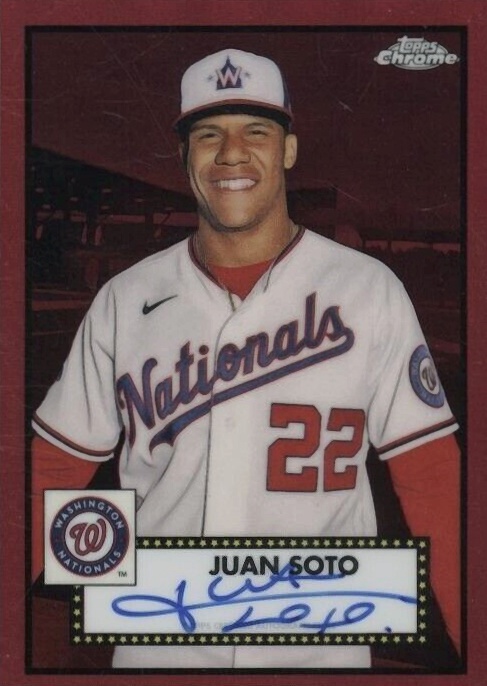 2021 Topps Chrome Platinum Anniversary Autographs Juan Soto #JSO Baseball Card