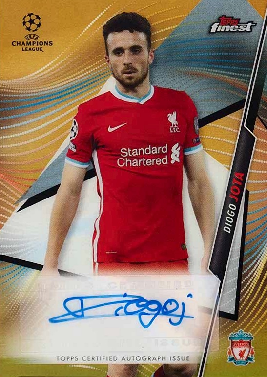 2020 Topps Finest UEFA Champions League Autographs Diogo Jota #DJ Soccer Card